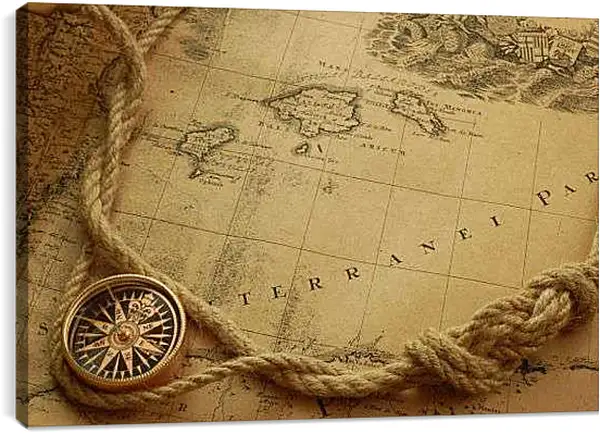 Постер на подрамнике - Компас