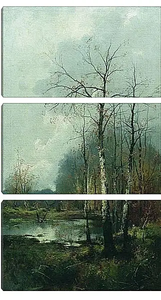 Модульная картина - Лесной пейзаж 1. Ефим Волков