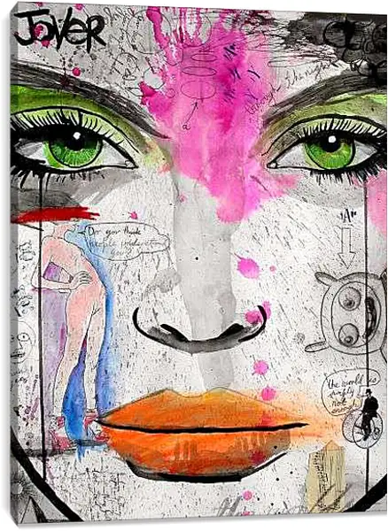 Постер на подрамнике - Оранжевые губы