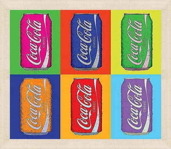 Картина в раме - Coca-Cola. Поп-арт