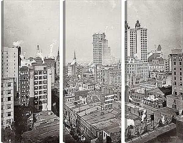 Модульная картина - Парк-Роу 30-х годов