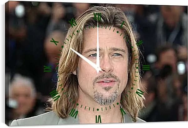 Часы картина - Брэд Питт. Brad Pitt