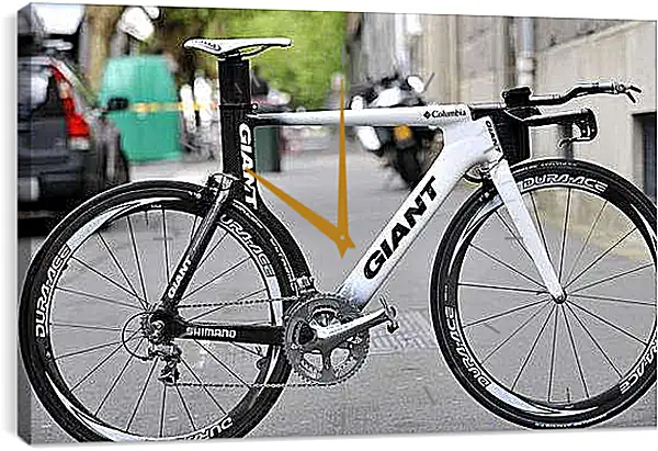 Часы картина - Чёрно-белый велосипед