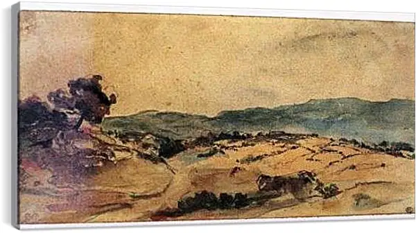 Постер на подрамнике - Sketchbook. Эжен Делакруа