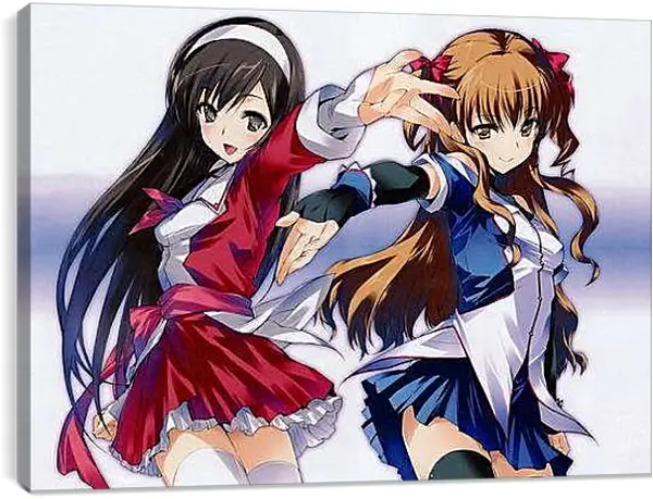 Постер на подрамнике - Милые подружки