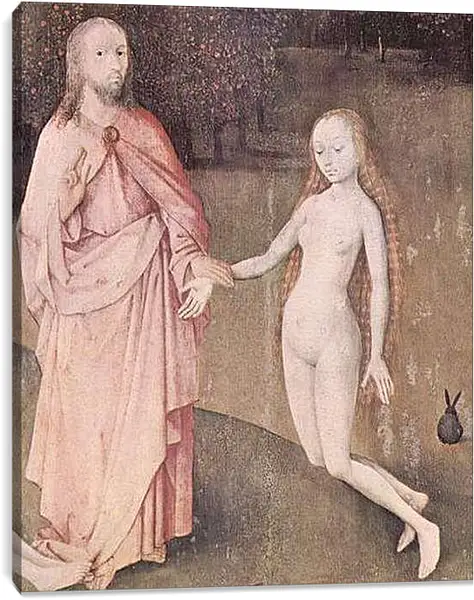 Постер на подрамнике - Der Garten der Luste, linker Flugel - Die Schopfung. Иероним Босх