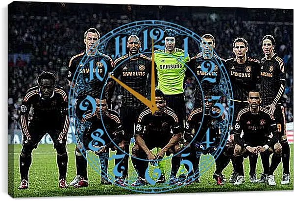 Часы картина - Фото перед матчем ФК Челси