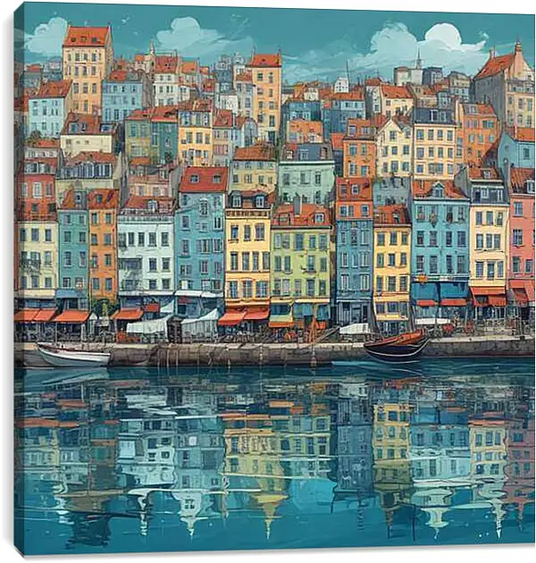 Постер на подрамнике - Городской пейзаж