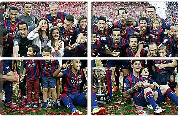 Модульная картина - Победа в Чемпионате Испании. ФК Барселона. FC Barcelona