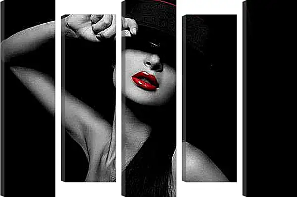 Модульная картина - Девушка в шляпке