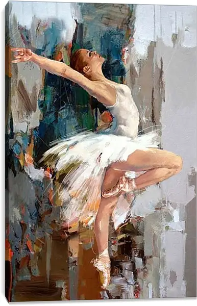 Постер на подрамнике - Красивая балерина