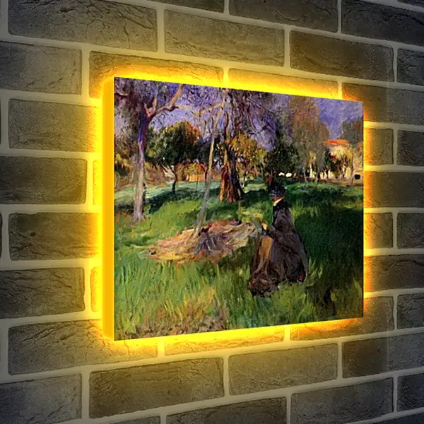 Лайтбокс световая панель - In a Garden - In the Orchard. Джон Сингер Сарджент