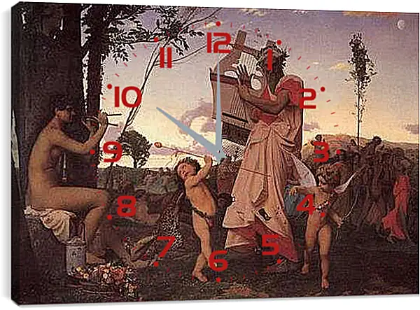 Часы картина - Anacreon, Bacchus and Cupid. Жан-Леон Жером