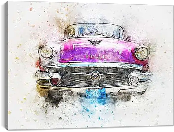 Постер на подрамнике - Ретро кар