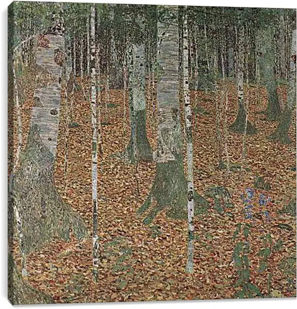 Постер на подрамнике - Birkenwald. Густав Климт