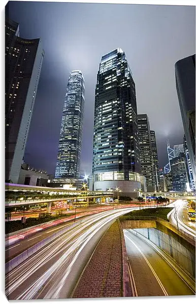 Постер на подрамнике - Гонконг. Небоскребы.