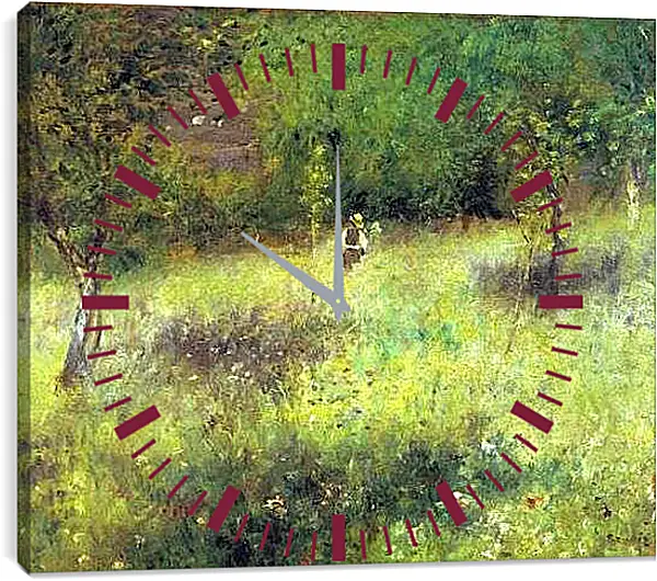 Часы картина - Spring at Chatou. Пьер Огюст Ренуар