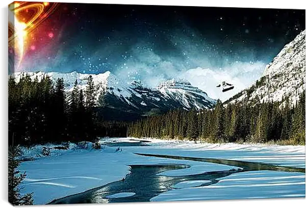 Постер на подрамнике - Зима