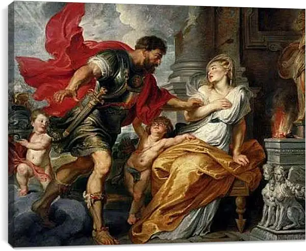 Постер на подрамнике - Марс и Рея Сильвия. Питер Пауль Рубенс