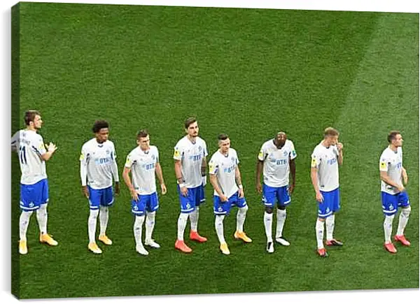 Постер на подрамнике - Перед матчем. ФК Динамо Москва. FC Dynamo Moscow