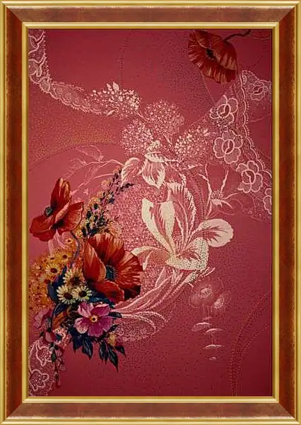 Картина в раме - Маки