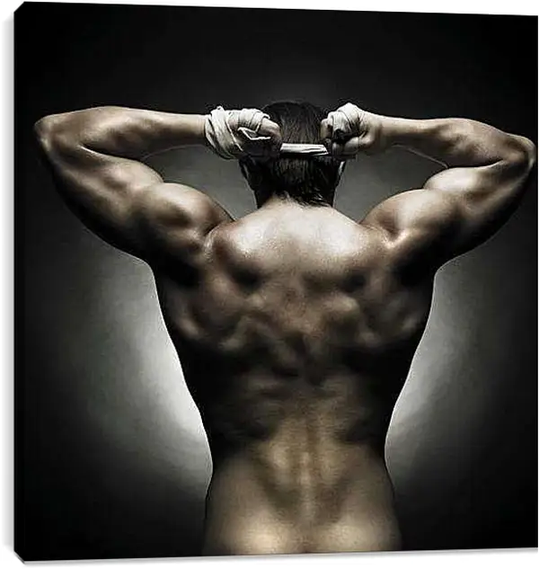 Постер на подрамнике - Спина атлета