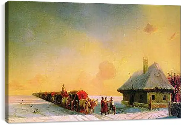 Постер на подрамнике - Чумаки в Малоросии. Иван Айвазовский