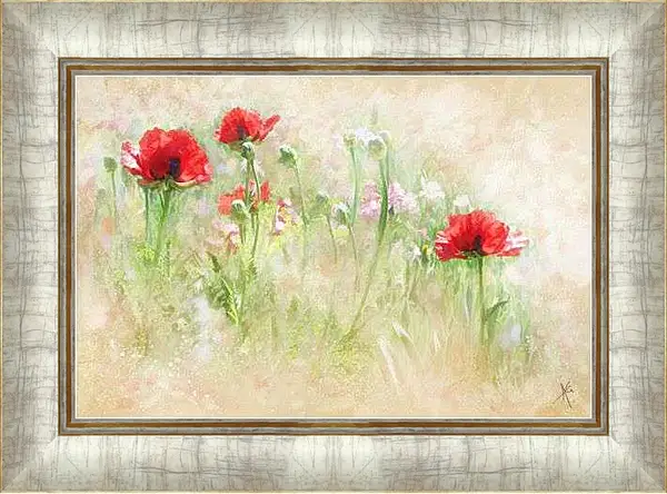 Картина в раме - Маки