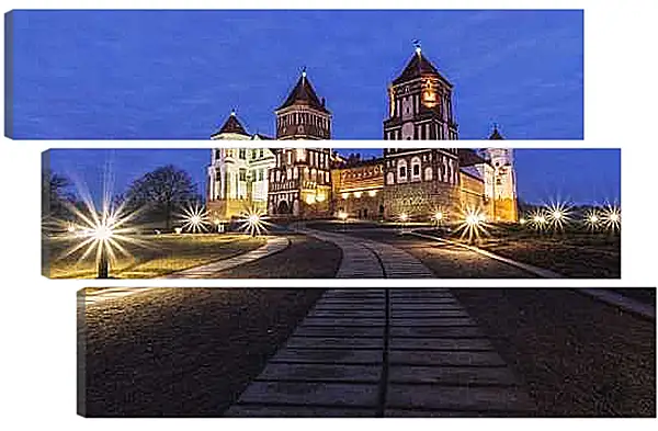 Модульная картина - Мирский замок 4. Республика Беларусь