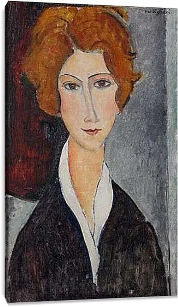 Постер на подрамнике - Portrait de Femme. Портрет женщины. Амедео Модильяни