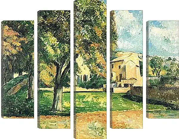 Модульная картина - La Maison de Bellevue. Поль Сезанн