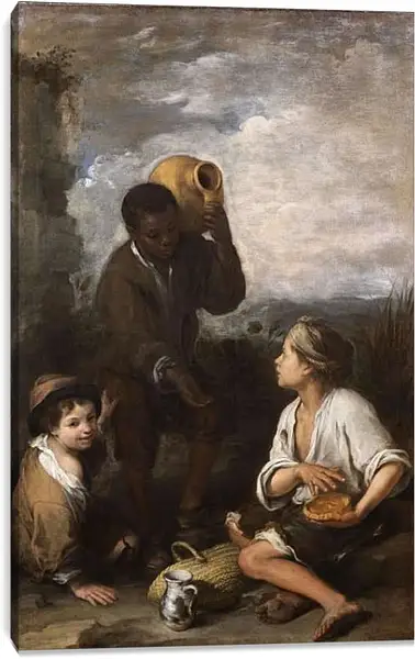 Постер на подрамнике - Три мальчика. Бартоломе Эстебан Мурильо