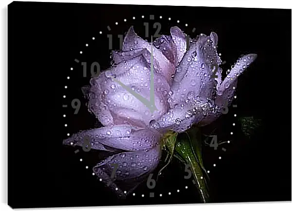 Часы картина - Роза