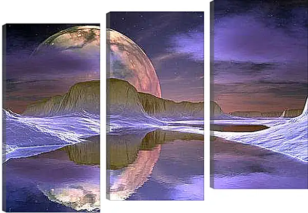 Модульная картина - Неизвестная планета