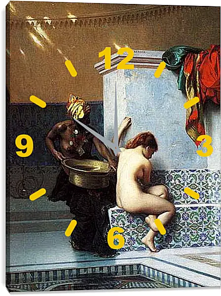 Часы картина - Turkish bath. Жан-Леон Жером