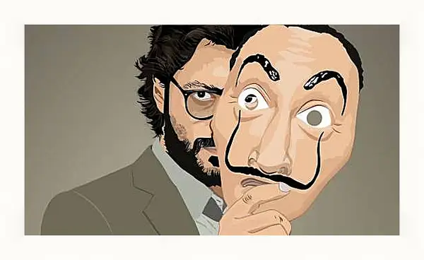 Картина в раме - Бумажный дом. La casa de papel