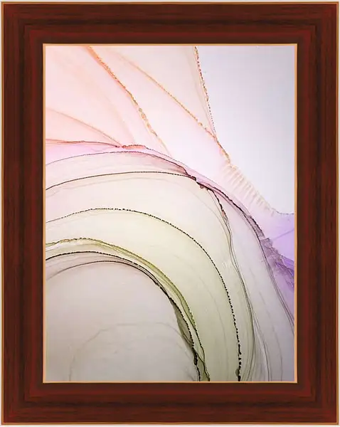 Картина в раме - Abstraction violet & green2. Mari Dein