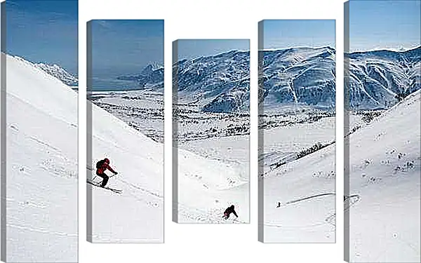 Модульная картина - Четверо стремящихся вниз