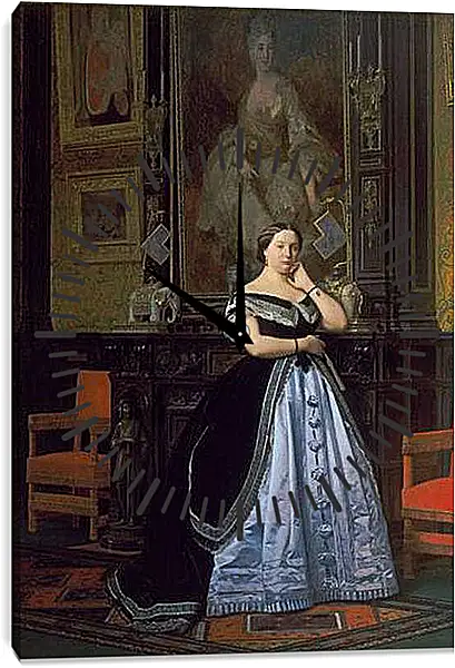 Часы картина - Charlotte de Rothschild - Портрет Баронессы Натаниель. Жан-Леон Жером
