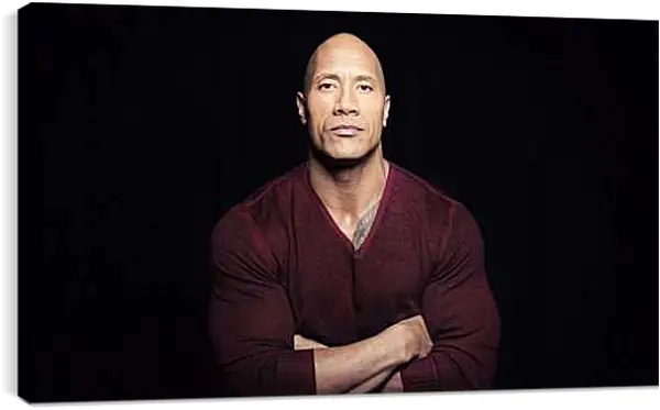 Постер на подрамнике - Dwayne Douglas Johnson. Дуэйн Джонсон (Скала)