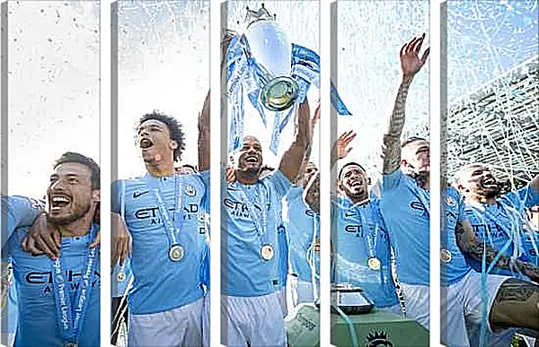 Модульная картина - Победа в АПЛ. ФК Манчестер Сити. FC Manchester City