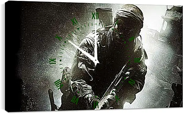 Часы картина - call of duty, soldier, gun