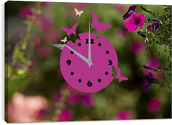 Часы картина - Колибри