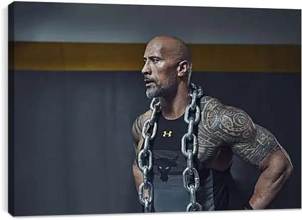 Постер на подрамнике - Dwayne Douglas Johnson. Дуэйн Джонсон (Скала)