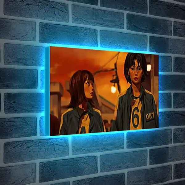 Лайтбокс световая панель - Kang Sae-byeok №067 (Чон Хо-Ен). Игра в кальмара, арт.