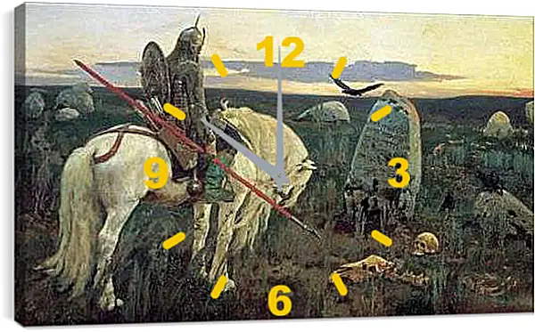 Часы картина - Витязь на распутье. Виктор Васнецов