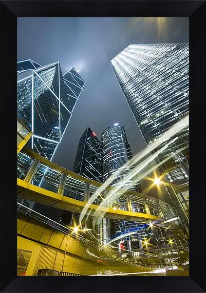Картина в раме - Гонконг ночью