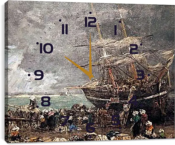 Часы картина - Return of the Terre-Neuvier. Эжен Буден