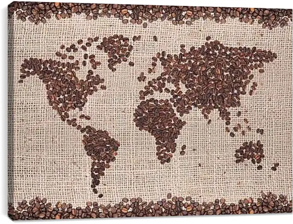 Постер на подрамнике - Кофейная карта