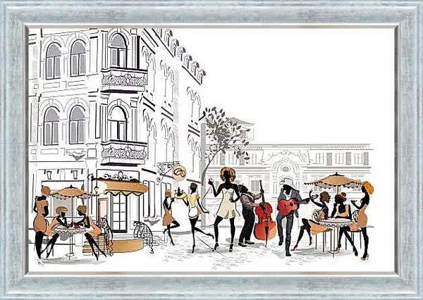 Картина в раме - Кафе Парижа